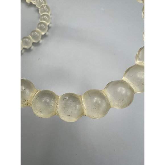 Art Deco Lucite Curtain Tiebacks Beaded Floral Design & Metal Mounting Brackets* - Picture 7 of 16